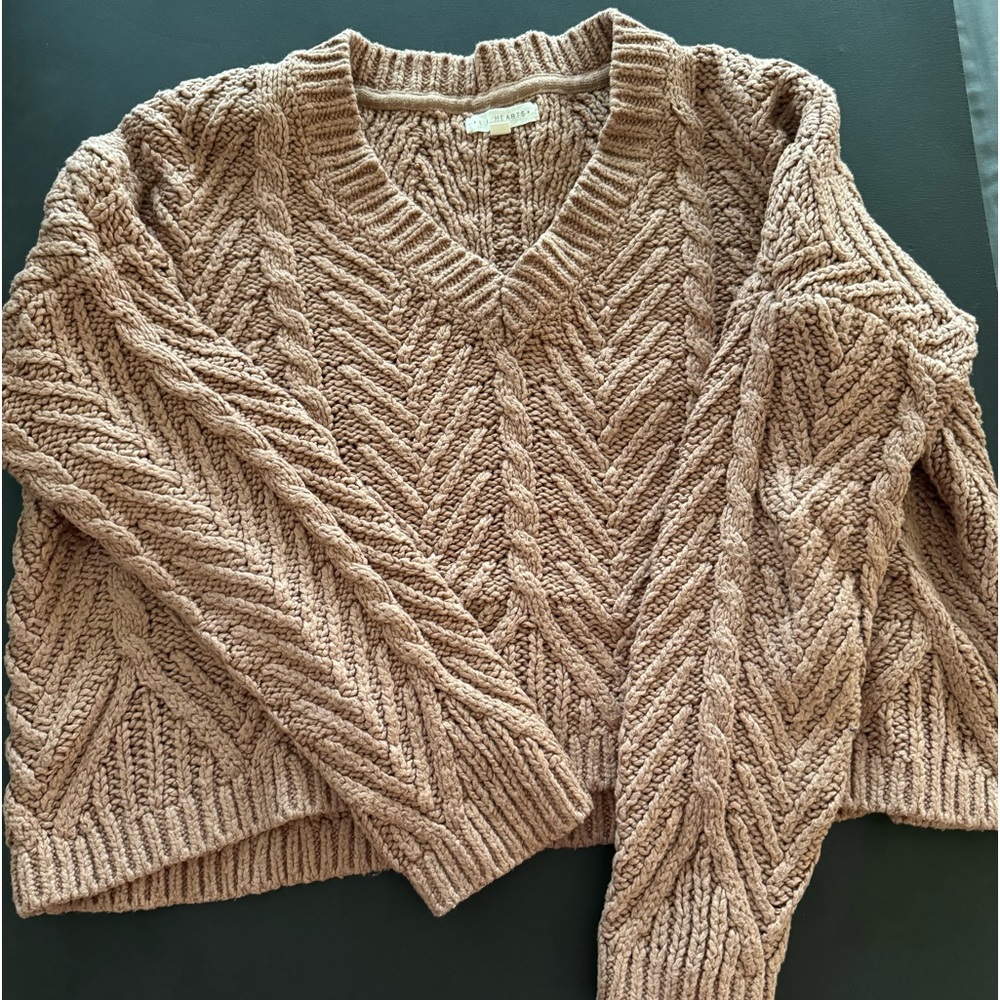LA Hearts Tan Crop style sweater